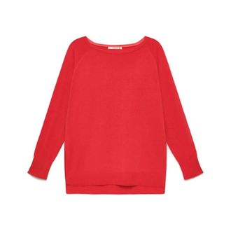 Maliparmi Round-neck Knitwear, female, Red, Size: XS Colours Of The World Sweater