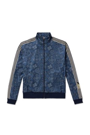 KAPITAL Cookie Bandana-Print Striped Shell Track Jacket