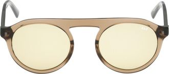 Abercrombie & Fitch 49mm Pilot Sunglasses in Shiny Light Brown /Brown at Nordstrom