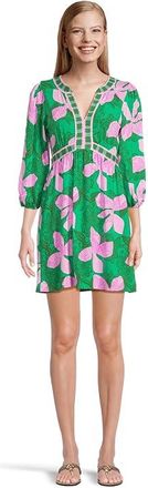 Lilly Pulitzer Wexlee Skirted Romper Womens Dress Kitts Green Sunset Shadows Engineered : 14, Rayon/Spandex