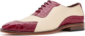 Stacy Adams Tarango Modified Cap Toe Oxford Mens Shoes Raspberry : 10.5 M, Leather