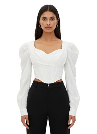 Vivienne Westwood White Sweet Heart Neck Top