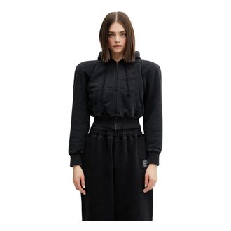 VETEMENTS Zip-Through Hoodie - Dames - Sweatshirts & Hoodies - Blauw - Maat: XS Katoen