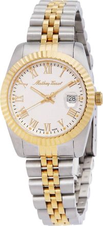 Mathey-Tissot Mathy III Roman Quartz White Dial Ladies Watch D810BBR