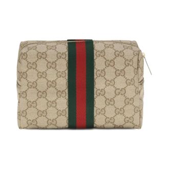 Gucci Tassen, Dames, Veelkleurig, ONE Size, Grote Make-up Tas met Web