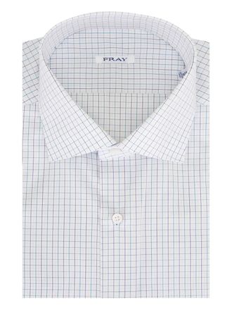 Fray checked shirt - White
