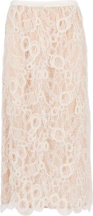 Fabiana Filippi Macrame Lace Pencil Skirt