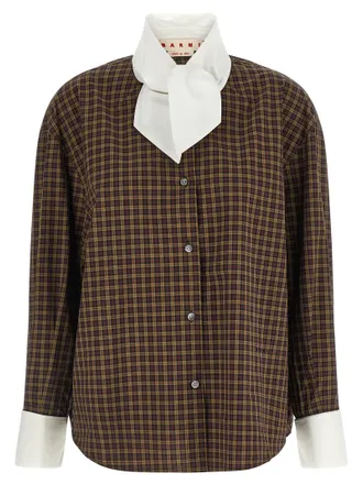 Marni Brown Cotton Womens Blouse