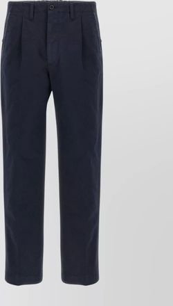 Incotex cotton trousers with pleated front and pockets