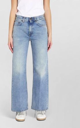Haikure denim mid-rise wide-leg trousers