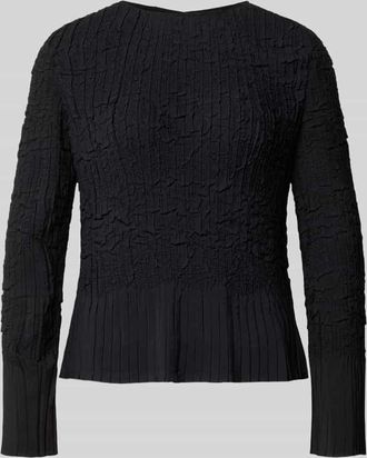 HUGO BOSS Regular Fit Langarmbluse in Crinkle-Optik Modell BOPPAR in Black, Gr&ouml;&szlig;e 32