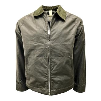Brixtol Textiles Light Jackets, male, Green, Size: XL Carter Waxed Jacket