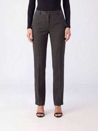 Pinko Pantaloni flared Hulka in cr&ecirc;pe nero a vita media
