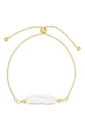 Untamed Petals Bree Baroque Pearl Bracelet in Gold at Nordstrom
