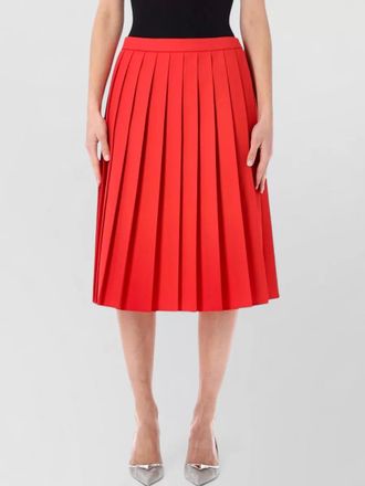 Prada gabardine midi skirt high waist pleated