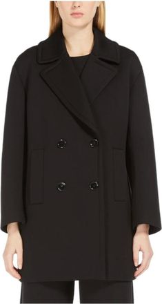 Max Mara Dames, Jassen, Zwart, Maat: XL Viscose