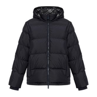 Burberry Bideford Down Jacket - Heren - Gewatteerde jassen - Blauw - M - Leer - Jassen