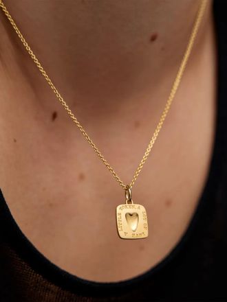 Monica Vinader Pendente GP Love Token - Oro