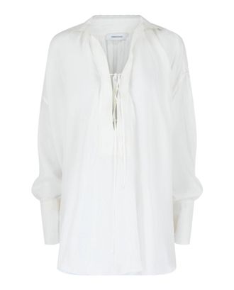 Ferragamo Silk-Blend Tunic Top