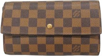 Louis Vuitton Pre-owned Wallets, female, Brown, Size: ONE SIZE Pre-owned Long wallet (tri-fold)