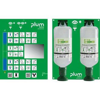 Plum Plum - M&aacute;xima Estaci&oacute;n De Lavado De Ojos 2 1000ml Botellas De Ciruela Soluci&oacute;n De Cloruro De Sodio