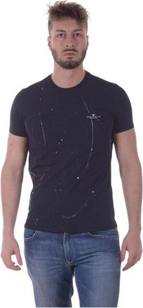 Armani Jeans Casual Sweatshirt Tee - Heren - T-shirts - Blauw - L - Katoen - Tops