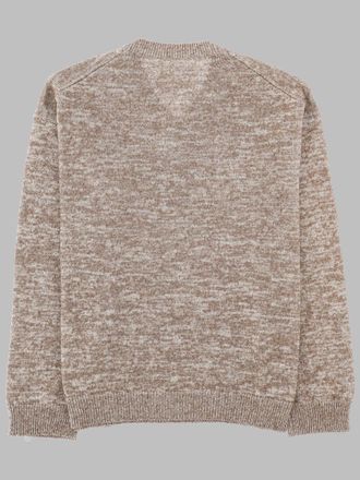 Maison Margiela Cotton-Wool Blend V-Neck Sweater - Beige