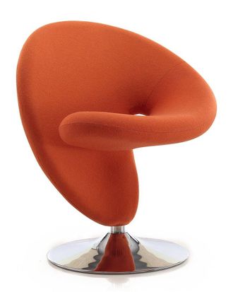 Manhattan Comfort Set Of 2 Curl Swivel Accent Chairs