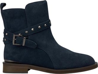 Alma En Pena Platte laars studs details - Dames - Enkellaarsjes - Blauw - 38 EU - Schoenen