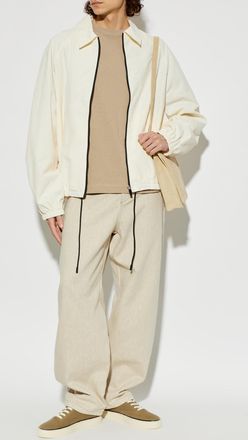 Jacquemus T-shirt With Embroidered Logo, Mens, Beige