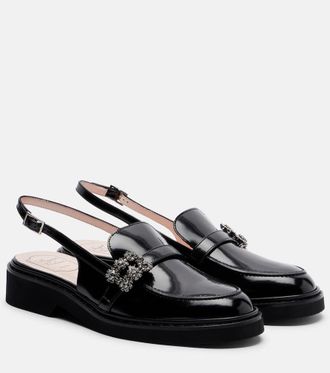 Roger Vivier Viv Rangers leather slingback loafers