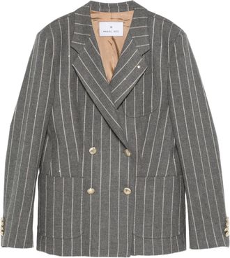 Manuel Ritz pinstriped blazer - Grey