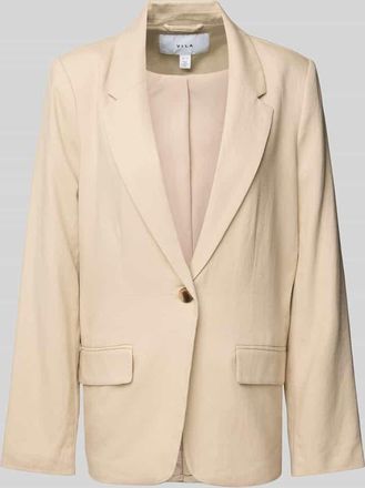 Vila Regular Fit Blazer aus Leinen-Viskose-Mix mit Pattentaschen in Sand, Gr&ouml;&szlig;e 34