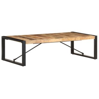 vidaXL Mesa De Centro Madera De Mango Rugosa 140x70x40 Cm Vidaxl