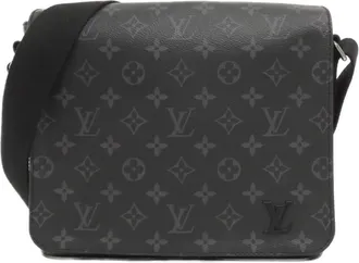 Louis Vuitton Black Coated Canvas Shoulder Bag (Pre-Owned)