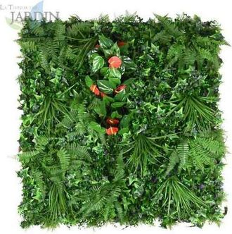 No Brand No Brand - Jardin Vertical Tropical 100x100 Cm Planta Artificial Decoraci&oacute;n Pared Interior Exterior Jardines Verticales