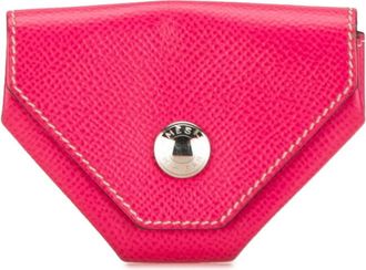 Hermès Pink Epsom Leather Coin Purse/Coin Case (Pre-Owned)