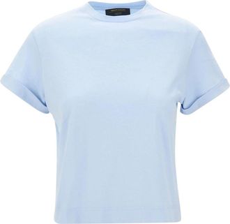 Gran Sasso T-shirt met ronde hals - Dames - T-shirts - Blauw - M - Katoen - Tops