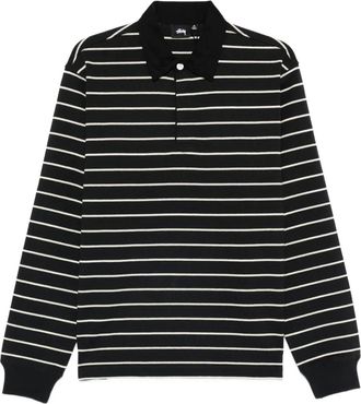 St&uuml;ssy Camicia a righe a maniche lunghe - Nero