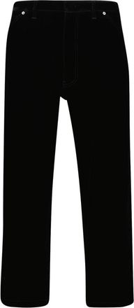 Prada Jeans, Heren, Zwart, M, Denim, Fluwelen denim jeans met wijde pasvorm