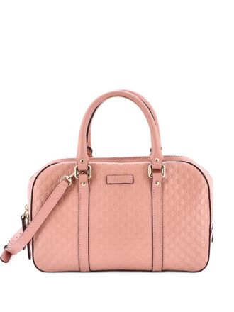 Gucci Convertible Top Handle Crossbody Bag Microguccissima Leather Medium satchel - Roze