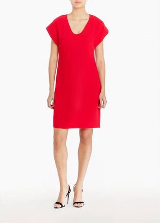 Amanda Uprichard Colson Dress In Scarlet