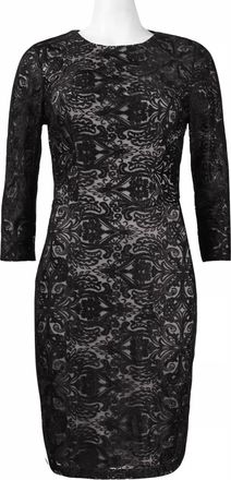 Sue Wong Ornament Motif Open-Back Dress In Black