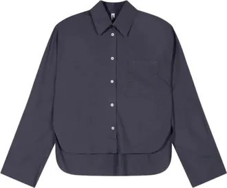 10 Days Dames, Blouses & Shirts, Blauw, Maat: S Katoen