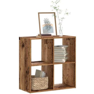 vidaXL Vidaxl - Libreria Legno Antico 68,5x32x68,5 cm in Legno Multistrato