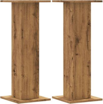 vidaXL Vidaxl - Supporti Piante 2 pz Rovere Artigianale 30x30x80 cm Truciolato