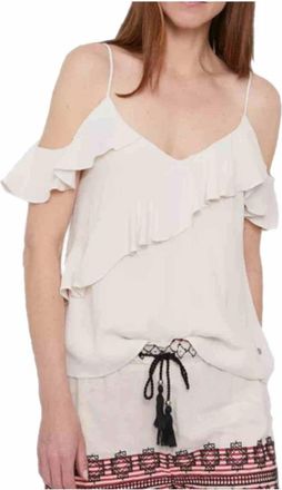 Pepe Jeans London Mouwloze tops - Dames - Tops zonder mouwen - Beige - M - Tops