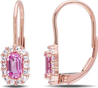 Rina Limor 10K Rose Gold 0.98 ct. tw. Diamond & Pink Earrings