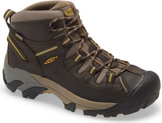 Keen Targhee II Waterproof Boot in Black Olive/yellow at Nordstrom Rack, Size 12