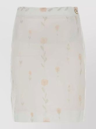 Vivienne Westwood high waist floral cotton blend mini skirt